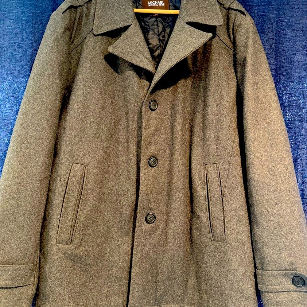 Michael Kors Charcoal Pea Coat for Men